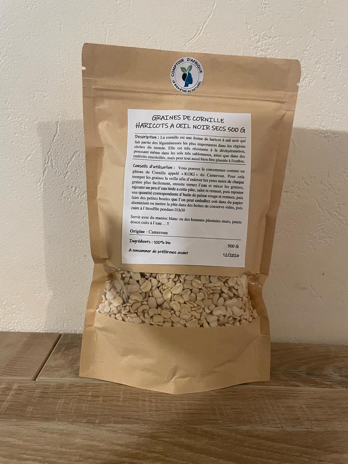 Graines de cornille Haricots à Œil noir secs Comptoir d'Afrique