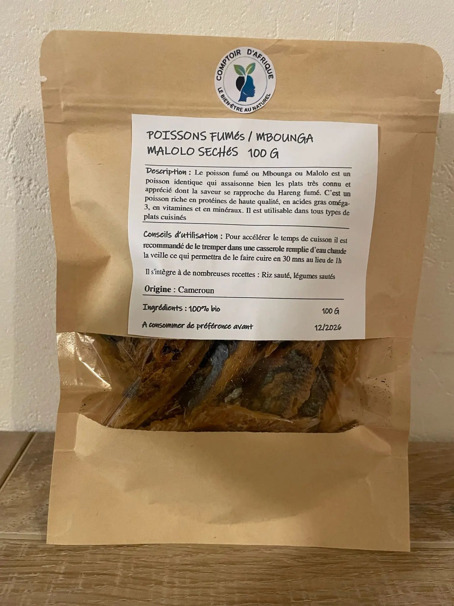 Poissons fumés/ Mbounga Mololo Sechés Comptoir d'Afrique