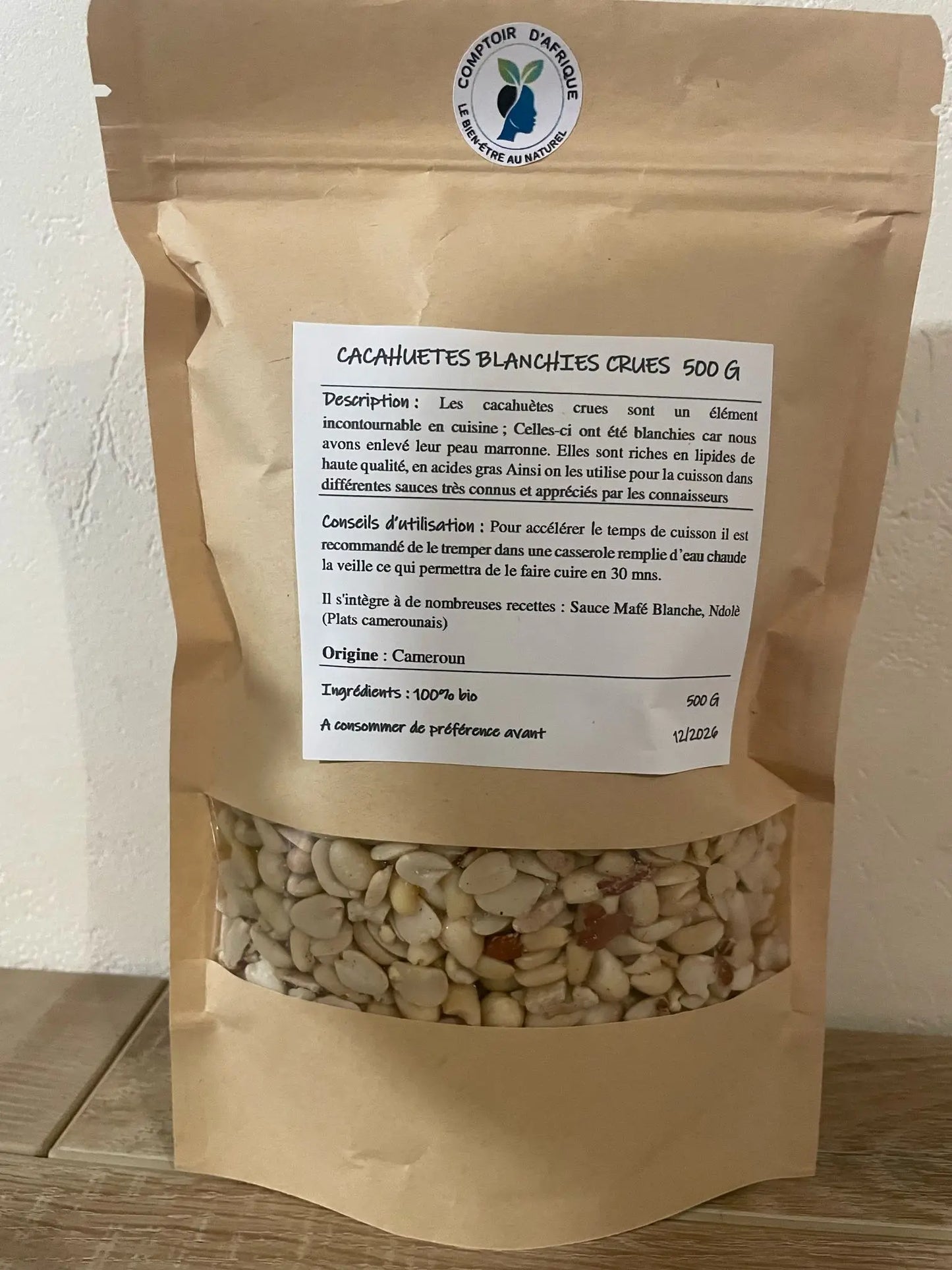 Cacahuètes blanchies crues Comptoir d'Afrique