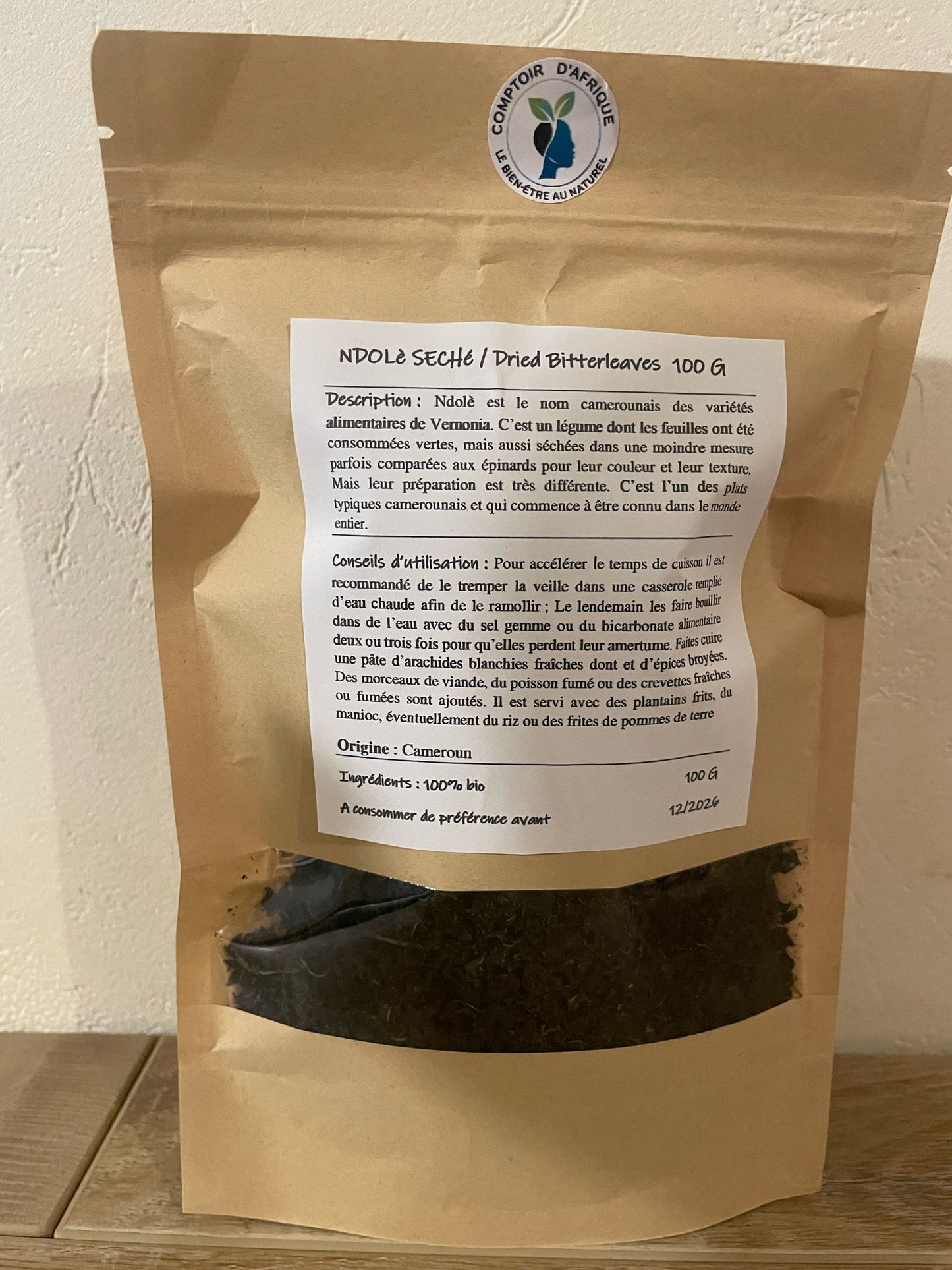 Ndolè séché /Dried britterleaves Comptoir d'Afrique