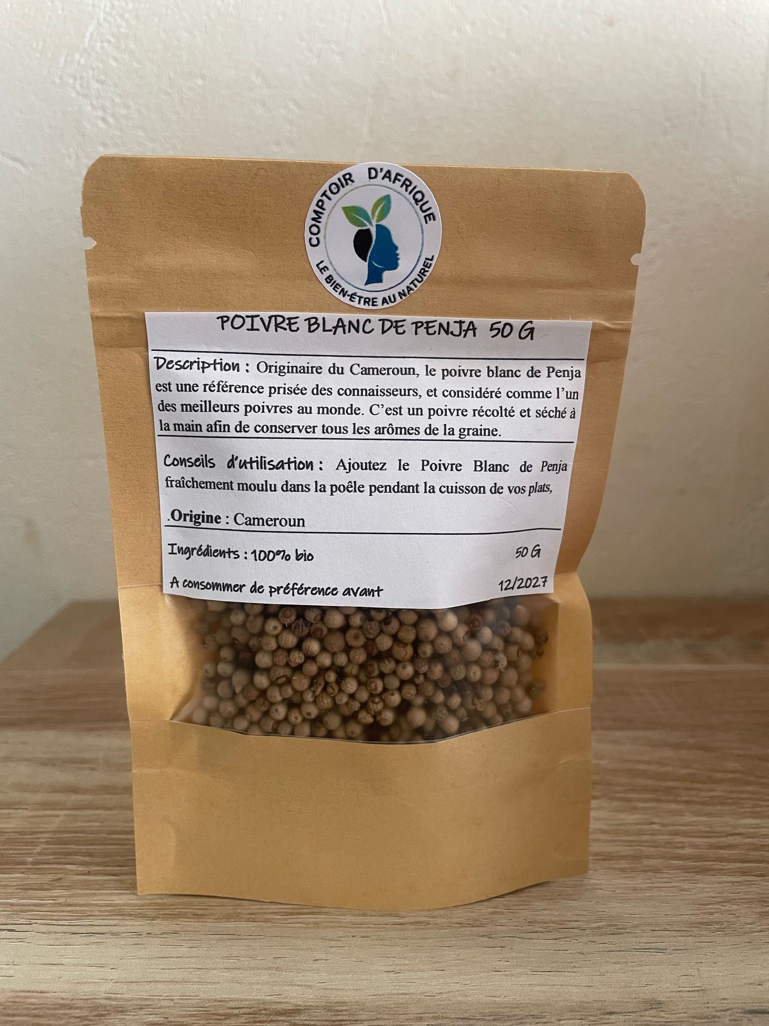 Poivre blanc de Penja Comptoir d'Afrique